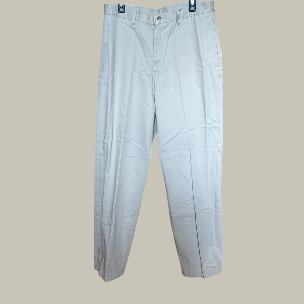 Wrangler‎ Five Star Premium Khakis Flat Front Chinos Tan 34x32 67WM4ST